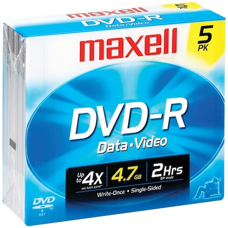 Maxwell DVD-R 4.7GB 5PK MXLDVDR5PK